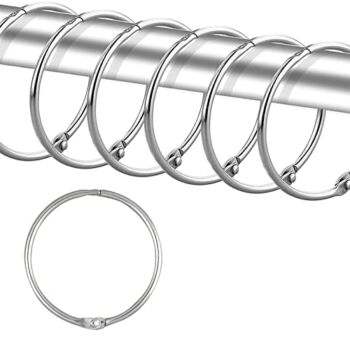 24 Pack Shower Curtain Rings,Rust Proof Shower Curtain Hooks for Bathroom,Circular Decorative Shower Curtain Rings and Hooks for Shower Rod,Metal Rings for Shower Curtain(Chrome) | The Storepaperoomates Retail Market - Fast Affordable Shopping