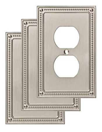Franklin Brass W35059V-SN-C Classic Beaded Single Duplex Wall Plate/Switch Plate/Cover (3 Pack), Satin Nickel | The Storepaperoomates Retail Market - Fast Affordable Shopping