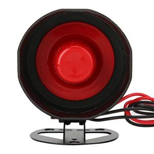 DC 12V Universal Car Alarm Horn, Vehicle Vibration Anti-Theft Alarm 128dB Sound and Light Alarm Horn with Remote Control