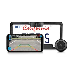 Type S | Car Wireless License Plate Backup Camera Bluetooth with FHD 1080P Solar-Powered, Universal Compatibility with App Control and One Touch Activation for Truck, Car, SUV, Camper
