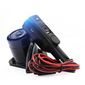 Technaxx Alarm System for Cars, Vans, Vehicles, Homes with PIR Motion Sensor, External 105 dB Sirene, 2 USB – ~7 Days Working Time – Car Security Alarm TX-168, Black