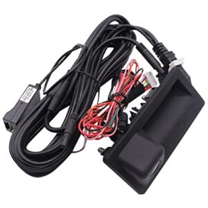 Rearview Camera with Trunk Switch Compatible with Jetta MK5 5 MK6 VI Tiguan Passat B7 RNS510 RNS315 RCD510