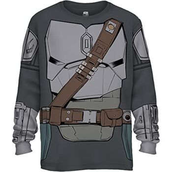 STAR WARS Mandalorian Child Baby Yoda Costume Longsleeve T-Shirt(MD, Charcoal) | The Storepaperoomates Retail Market - Fast Affordable Shopping