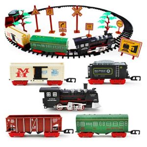 Boley Classic American Kids Train Set – 40 Pc Electric Train Toy and Track Set for Ages 3+