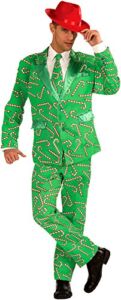 Forum Novelties Men’s Holiday Suit, Candy Cane, Standard