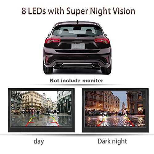 License Plate Backup Camera HD Night Vision Rear View Camera with 8 LEDs 170° Viewing Angle Waterproof Backup Rear Camera for Cars | The Storepaperoomates Retail Market - Fast Affordable Shopping