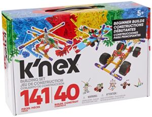 K’nex Beginner 40 Model Building Set – 141 Parts – Ages 5 & Up – Creative Building Toy, Multi