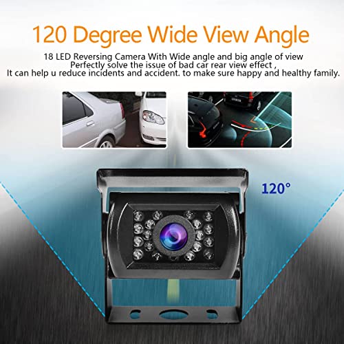 Waterproof IP68 Car Rear View Reverse Backup Camera 18 LED CCD IR Night Vision Car Rear View Reversing Parking Backup Camera for 12V 24V Bus Truck Trailer RV Pickups Motorhome Vehicle +10m RCA Cable | The Storepaperoomates Retail Market - Fast Affordable Shopping