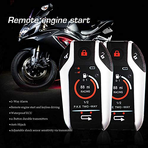 Two Way Motorcycle Alarm Device Anti-theft Security System Remote Engine Automatically Lock/Unlock for Scooter Motorbike Universal | The Storepaperoomates Retail Market - Fast Affordable Shopping