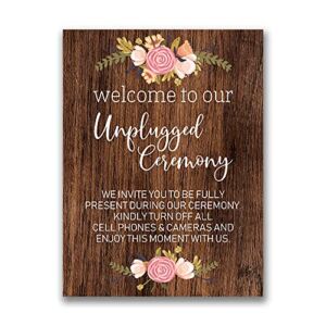 Unplugged Ceremony Sign Unplugged Wedding Sign Unplugged Sign 18″ x 24″