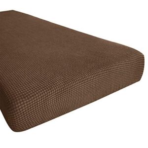 Hokway Stretch Couch Cushion Slipcovers Reversible Cushion Protector Slipcovers Sofa Cushion Protector Covers(Coffee, Medium)