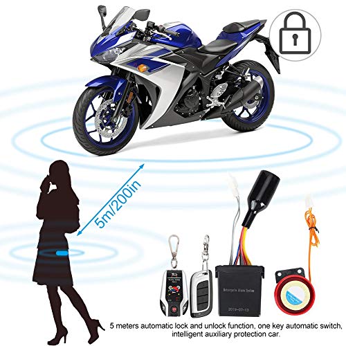 Universal Motorcycle Alarm System, 12V 2 Way Remote Control Alarm Horn Waterproof Anti Theft Security System with Engine Start Function | The Storepaperoomates Retail Market - Fast Affordable Shopping