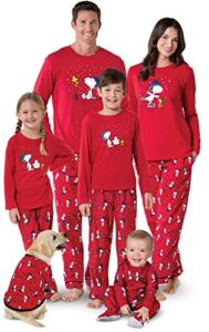 PajamaGram Family Pajamas Matching Sets – Snoopy Pajamas, Red, 4T