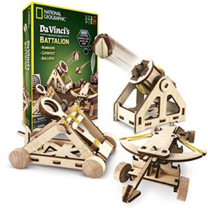 NATIONAL GEOGRAPHIC Construction Model Kit – Wooden 3D Puzzle Models, Craft Kits make Great Gifts for Girls and Boys, an AMAZON EXCLUSIVE Science Kit