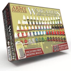 The Army Painter Miniature Painting Kit with 100 Rustproof Mixing Balls Model Paint Set with 60 Nontoxic Acrylic Paints for Wargamers Miniatures Hobby Paint Set – Model Paints for Plastic Models