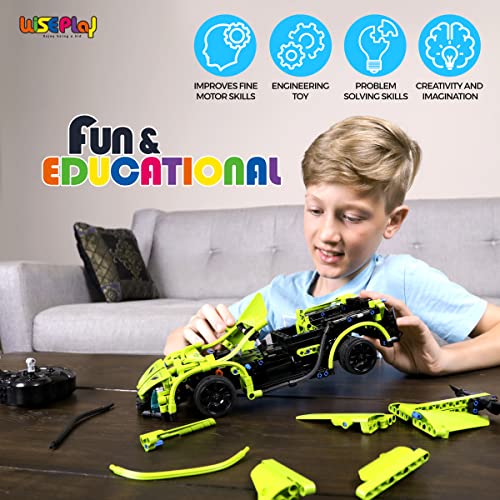WisePlay Stem Building Toys for Boys Age 8-12 – 453PCS Stem Remote Control Car Building Kit for Kids & Adult – Model Car Kits to Build for Kids 9-12 – Great Remote Control Toy Gift for Your Kids | The Storepaperoomates Retail Market - Fast Affordable Shopping