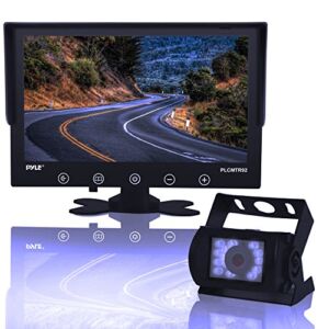 Backup Rearview Camera Monitor System – Car Truck Reverse Parking Waterproof Monitor Kit w/ 9″ LCD Display Monitor, Night Vision, Anti-Glare, for Truck, Trailer, Vans, DC 12-24V – Pyle