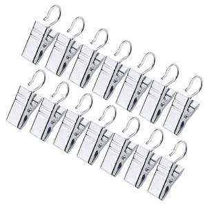 120 Pack Heavy-Duty Hook Clip Set Metal Curtain Clips for Curtain Photos Home Party Decoration Art Craft Display – Silver