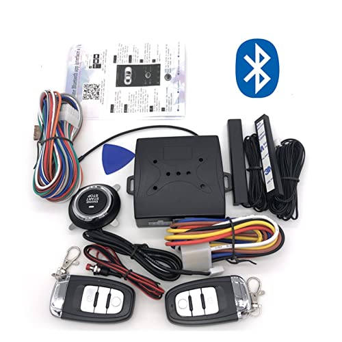Compatible with APP Control Car Keyless Entry System Engine Start Alarm System Push One-Button Start System Remote Starter Stop Car Accessories | The Storepaperoomates Retail Market - Fast Affordable Shopping