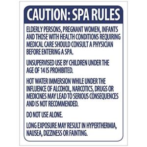 National Stock Sign SW-23 Commercial Spa Rules Sign, 18 by 24-Inch
