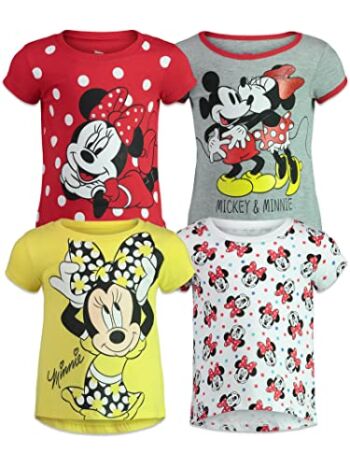 Disney Mickey Mouse Minnie Mouse Infant Baby Girls 4 Pack Graphic T-Shirts 18 Months | The Storepaperoomates Retail Market - Fast Affordable Shopping