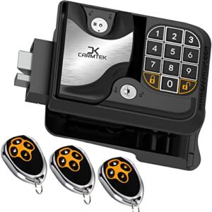 Carmtek – 10 Digits RV Keyless Entry Door Lock Latch Handle with 3 Key Fobs Included