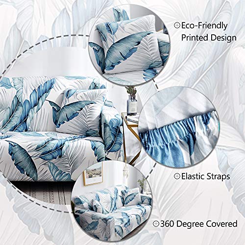 Eunzel Stretch Sofa Covers,Loveseat Slipcovers with Elastic Bottom,Slip Resistant Furniture Protector(Loveseat,Palm Leaf) | The Storepaperoomates Retail Market - Fast Affordable Shopping