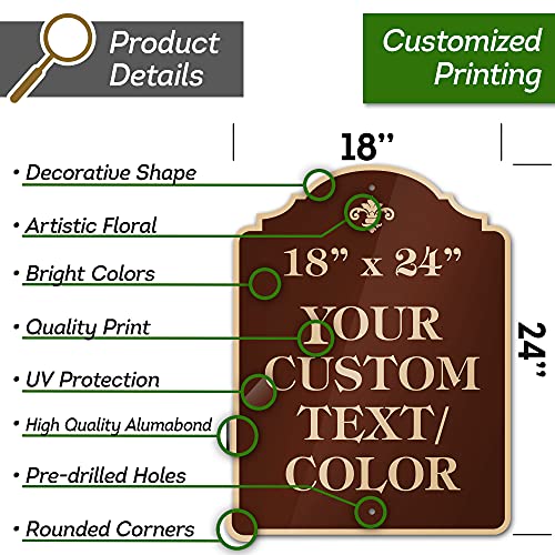 Custom Sign, Customized for Outdoor/Indoor Use, Personalized Designer Style Sign, – 18×24 Inch, 24 Colors, Rust-Free Thick AlumaBond – Made by: My Sign Center, USA (Florolex I – Flood) | The Storepaperoomates Retail Market - Fast Affordable Shopping