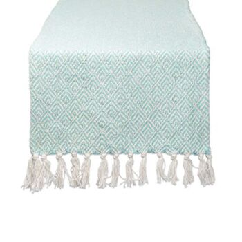 DII Braided Farmhouse Table Runner, 15 x 72 inches, 1-Piece, Aqua | The Storepaperoomates Retail Market - Fast Affordable Shopping