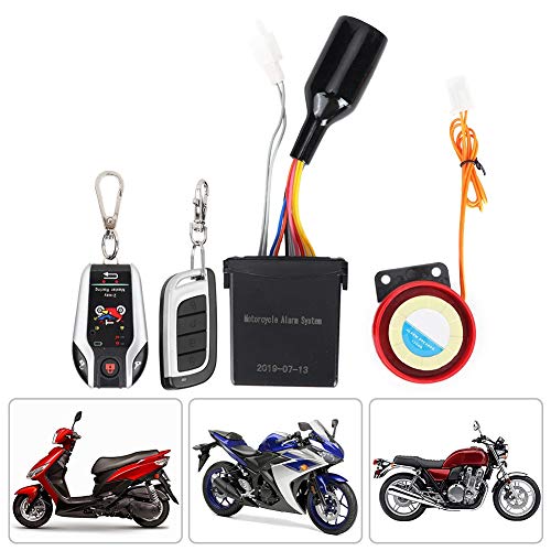 Universal Motorcycle Alarm System, 12V 2 Way Remote Control Alarm Horn Waterproof Anti Theft Security System with Engine Start Function | The Storepaperoomates Retail Market - Fast Affordable Shopping