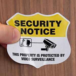 SmartSign “Protected by Video Surveillance” Security Notice Decal Set | Five Pack of 2.75″x3.25″ EG Reflective Adhesive Labels