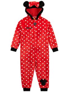 Disney Girls’ Minnie Mouse Sleepsuit Size 5 Red