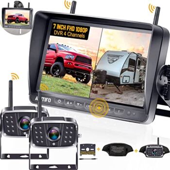 RV Backup Camera Wireless HD 1080P Bluetooth 2 Travel Trailer Rear View Cam System 7 Inch DVR Monitor Truck Camper Infrared Night Vision Reverse Cameras Adapter for Furrion Pre-Wired RVs AMTIFO A9 | The Storepaperoomates Retail Market - Fast Affordable Shopping