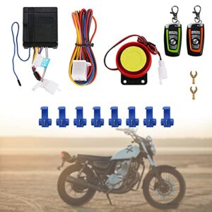 Motorcycle Alarm System 12V Waterproof Motorcycle Anti Theft Alarm Security System 2 Remote Control Alarm Warner 125dB Horn Adjustable 5 Sensitivity Levels for Motorcycle Tricycle ATV