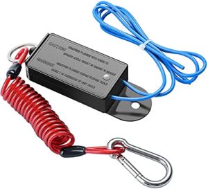KANGQP Trailer Breakaway Switch, 4ft Breakaway Coiled Cable with Electric Brake Switch for RV Towing Trailer