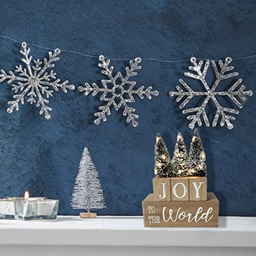 Eternhome Christmas Tree Decorations LED Lighted JOY to the World Block for Home Farmhouse Winter Wooden Decor Vintage Rustic Sign for Table House Kitchen Holiday Xmas | The Storepaperoomates Retail Market - Fast Affordable Shopping