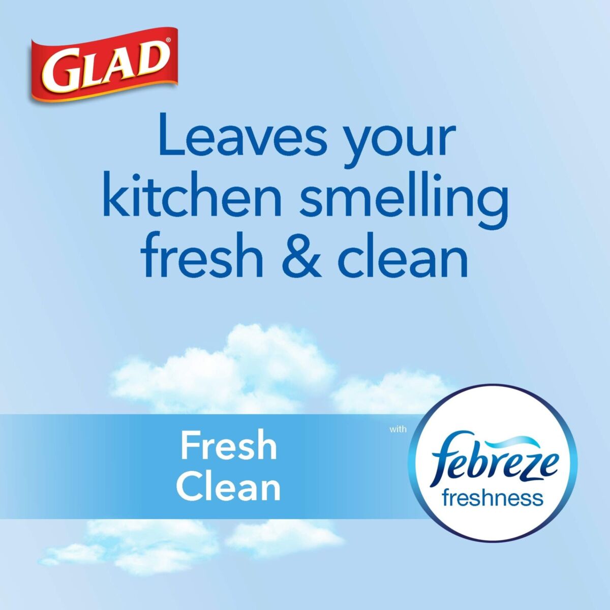 Glad ForceFlex Tall Kitchen Drawstring Trash Bags – 13 Gallon Trash Bag, Fresh Clean scent with Febreze Freshness – 80 Count (Package May Vary) | The Storepaperoomates Retail Market - Fast Affordable Shopping