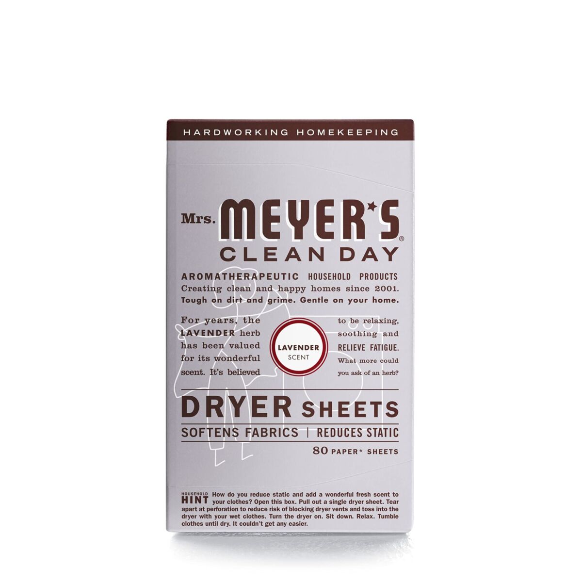 Mrs. Meyer’s Dryer Sheets, Fabric Softener, Reduces Static, Infused with Essential Oils, Lavender, 80 Count | The Storepaperoomates Retail Market - Fast Affordable Shopping