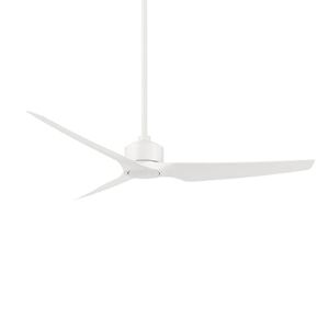 WAC Smart Fans Stella Indoor and Outdoor 3-Blade Ceiling Fan 60in Matte White with Remote Control works with Alexa and iOS or Android App