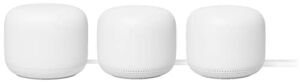Google Nest WiFi – AC2200 (2nd Generation) Router and Add On Access Point Mesh Wi-Fi System (3-Pack, Snow)
