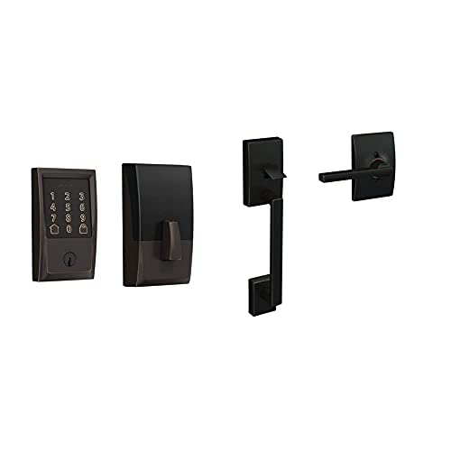 Schlage BE489WB CEN 716 Encode Deadbolt Smart Lock | WiFi Touchscreen Keypad, Aged Bronze & Lock Company Century Front Entry Handle Latitude Interior Lever (Aged Bronze) FE285 CEN 716 LAT | The Storepaperoomates Retail Market - Fast Affordable Shopping