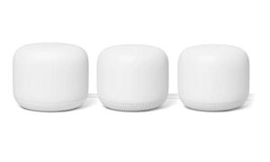 Google Nest WiFi Router 3 Pack ( One Router & Two extenders) 2ndGEneration 4×4 AC2200 Mesh Wi-Fi Routers with 6600 Sq Ft Coverage (Renewed)