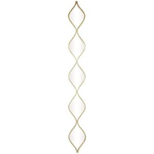 Deco 79 Metal Slim Stacked Chain 5 Layer Wall Mirror with Trellis Pattern, 7″ x 1″ x 59″, Gold