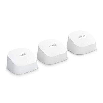 Amazon eero 6 mesh Wi-Fi system | Supports speeds up to 500 mbps | Connect to Alexa | Coverage up to 4,500 sq. ft. | 3-pack, one router + two extenders, 2020 release | The Storepaperoomates Retail Market - Fast Affordable Shopping