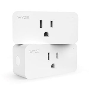 Wyze Plug, 2.4GHz WiFi Smart Plug, Works with Alexa, Google Assistant, IFTTT, No Hub Required, Two-Pack, White