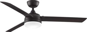 Fanimation Xeno Wet Indoor/Outdoor Ceiling Fan with Dark Walnut Blades and LED Light Kit 56 inch – Dark Bronze