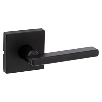 Kwikset Halifax Passage Door Lever for Hall and Closet Doors with Microban in Matte Black | The Storepaperoomates Retail Market - Fast Affordable Shopping