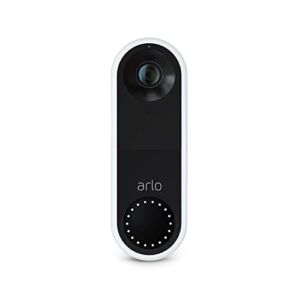 Arlo Essential Wired Video Doorbell – HD Video, 180° View, Night Vision, 2 Way Audio, Direct to Wi-Fi No Hub Needed, Wired, White – AVD1001 RENEWED