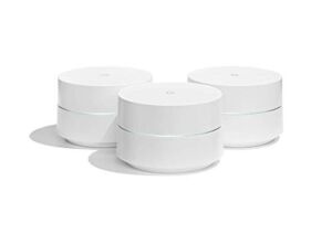 Google WiFi System, 3-Pack – Router Replacement for Whole Home Coverage (NLS-1304-25) (Renewed)