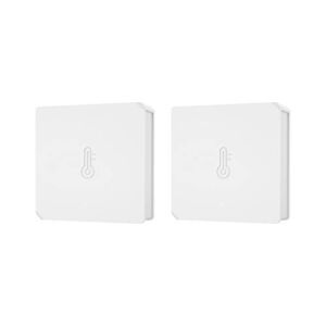SONOFF SNZB-02 ZigBee Mini Indoor Temperature and Humidity Sensor for Checking the Room Climate 2-Pack, SONOFF ZigBee Bridge Required, Indoor Thermometer Hygrometer with Alert, Compatible with Alexa